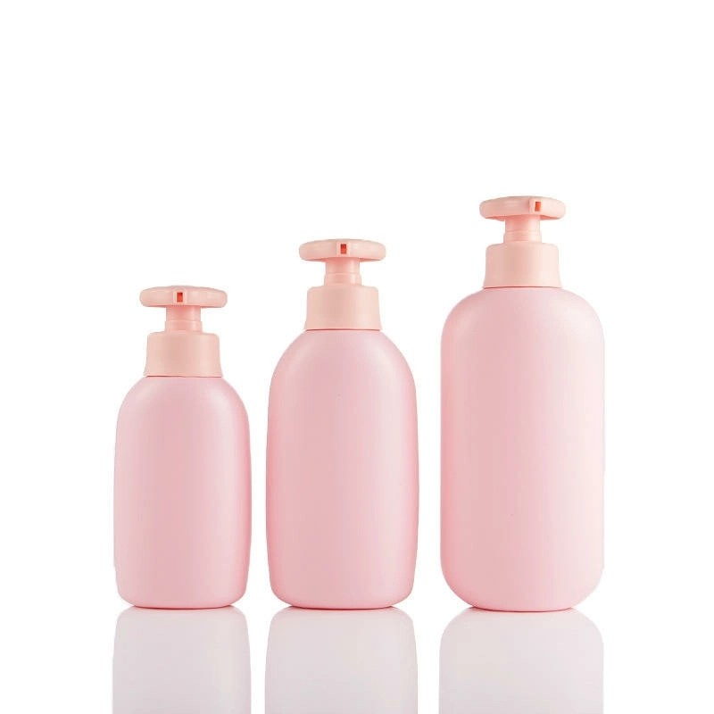 250Ml 300Ml 500Ml Soft Touch Matte Pink Empty Lotion Bottles With Pump