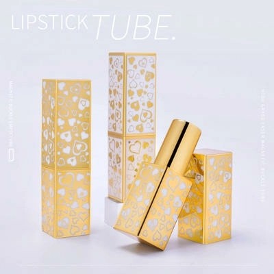 Custom Empty Square Gold Lipstick Tube
