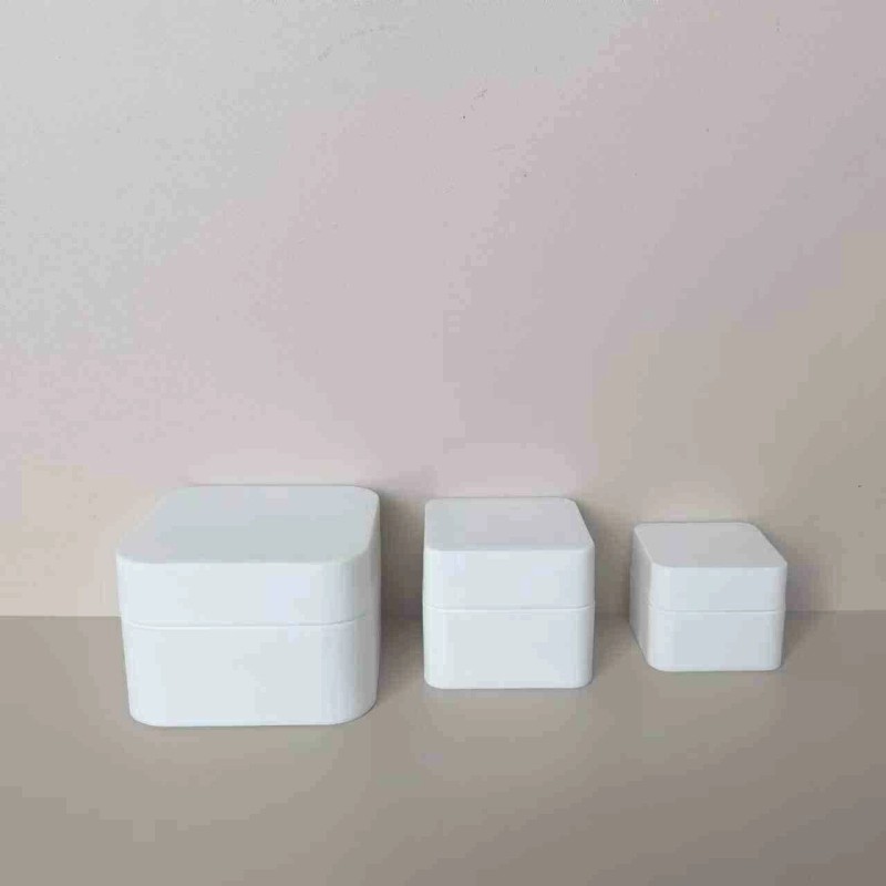 Customized Color Square Acrylic Cosmetic Cream Jars