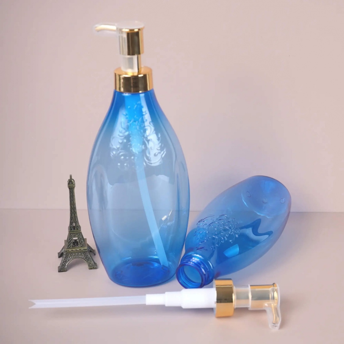 Wholesale Bulk Blue Empty 8 Oz Shampoo Lotion Pump Bottle