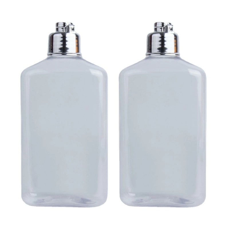Empty Hand Sanitizer Bottles With Silver Disc Top Caps