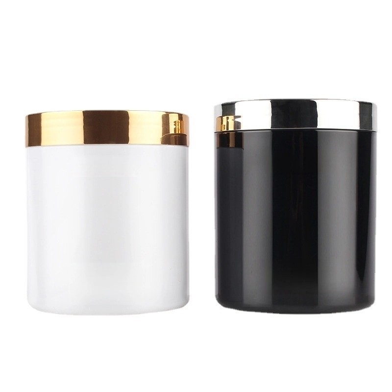 Plastic PP Black Plastic Cosmetic Jars