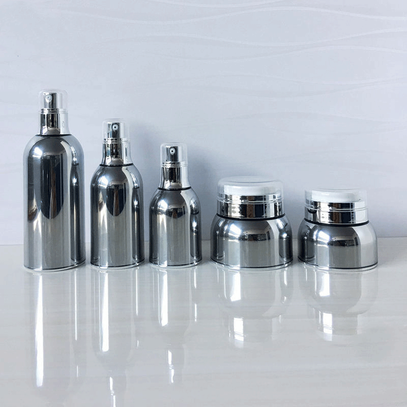 Silver Airless Pump Bottles