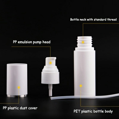 50 ml white airless pump bottle